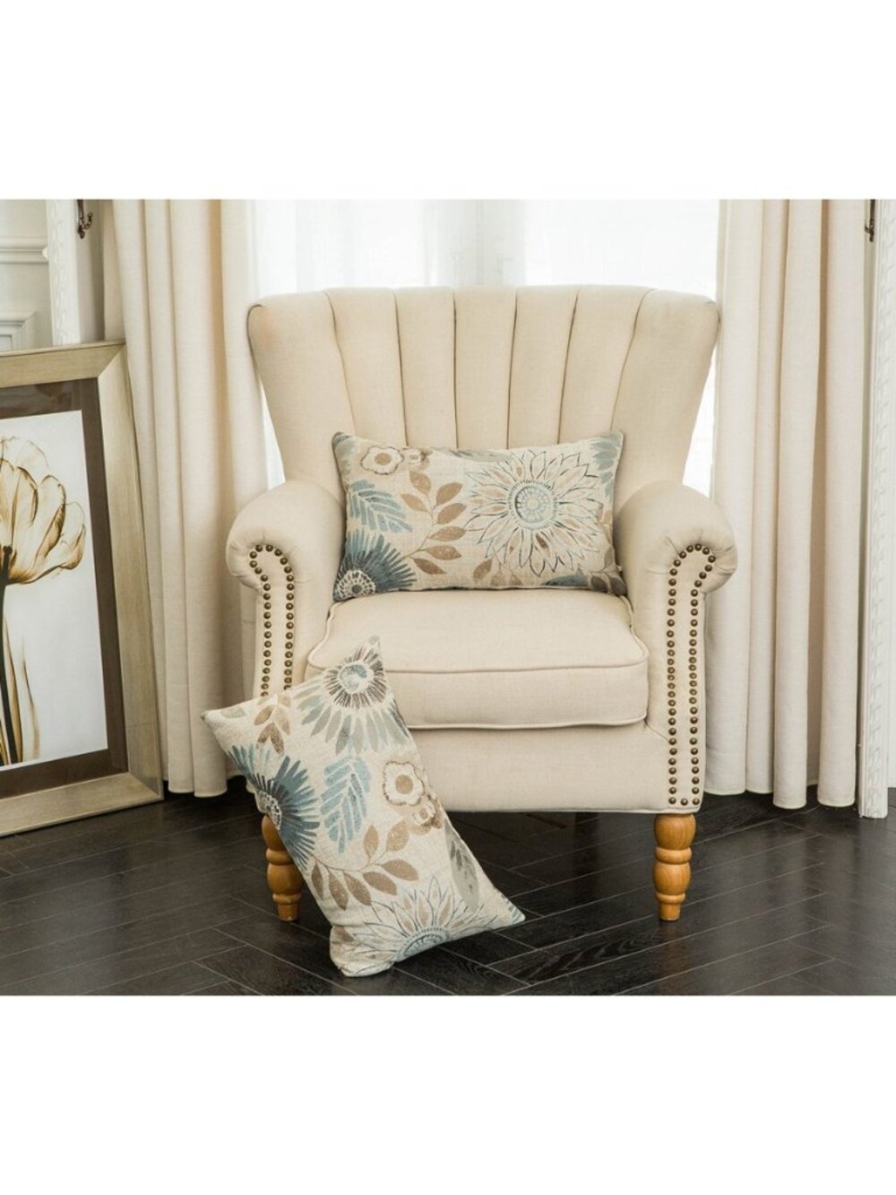 Pack of 2 Decorative Oblong Rectangular Throw Pillow Cover Cushion Cases for